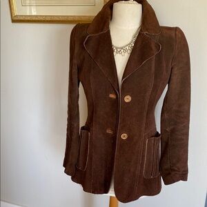 Vintage western style Brown Suede Women's Jacket, S